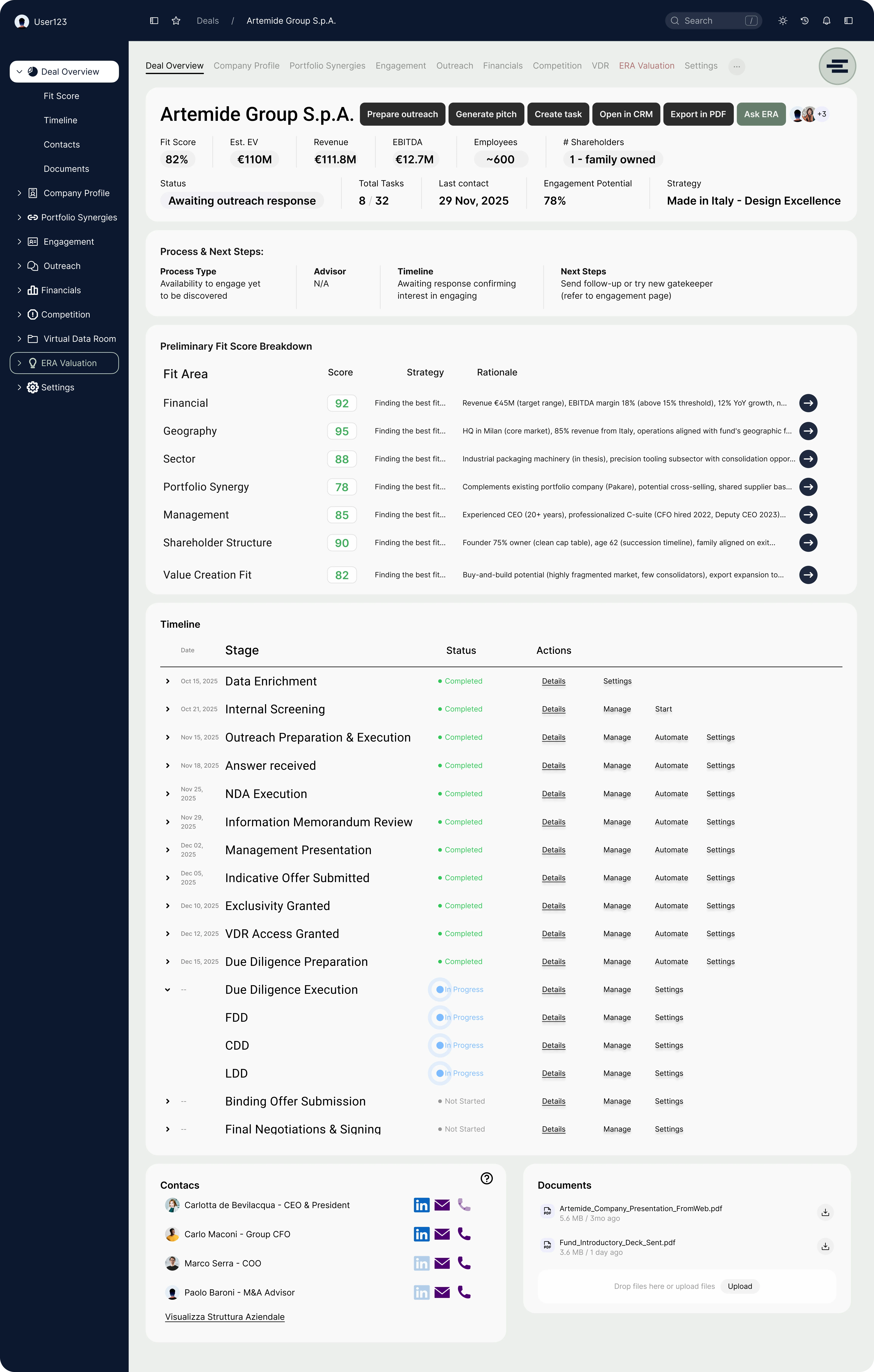 Diligence & Analysis